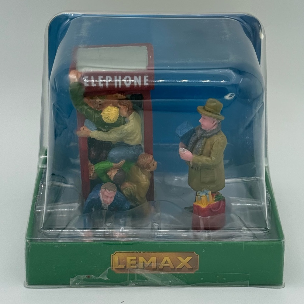 New Lemax 2012 Christmas Village Accesories - Occupied Phone Booth